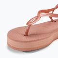 Women's Havaianas Luna Flatform crocus rose sandals 7