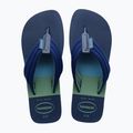 Men's Havaianas Urban Print indigo blue flip flops 10