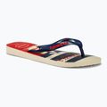 Havaianas Top Nautical flip flops beige straw / navy blue / ruby red