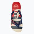 Havaianas Top Nautical flip flops beige straw / navy blue / ruby red 5