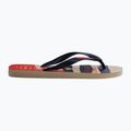 Havaianas Top Nautical flip flops beige straw / navy blue / ruby red 9