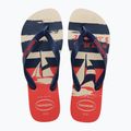 Havaianas Top Nautical flip flops beige straw / navy blue / ruby red 10