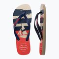 Havaianas Top Nautical flip flops beige straw / navy blue / ruby red 11