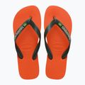 Havaianas Brasil Logo sunset orange flip flops 10