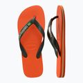 Havaianas Brasil Logo sunset orange flip flops 11