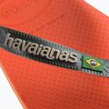 Havaianas Brasil Logo sunset orange flip flops 12