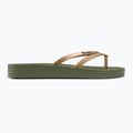 Women's Ipanema Bossa Soft V green/gold flip flops 2