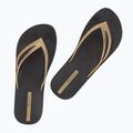 Women's Ipanema Bossa Soft V black/gold flip flops 3