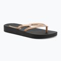 Women's Ipanema Bossa Soft V black/gold flip flops