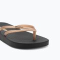 Women's Ipanema Bossa Soft V black/gold flip flops 7