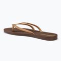 Ipanema Bossa brown/gold women's flip flops 3