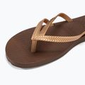 Ipanema Bossa brown/gold women's flip flops 7