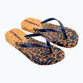 Women's Ipanema Animal Print VI flip flops yellow/pearly blue
