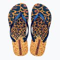 Women's Ipanema Animal Print VI flip flops yellow/pearly blue 2