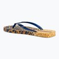Women's Ipanema Animal Print VI flip flops yellow/pearly blue 3