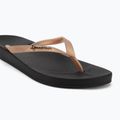 Women's Ipanema Anat Tan black/gold flip flops 7