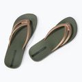 Women's Ipanema Comfy green/gold flip flops 3
