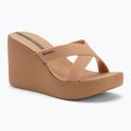 Women's flip-flops Ipanema High Fashion II Slide beige/glitter beige/green