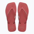 Women's Havaianas Square Logo Flip Flops Pop Up pau brasil 10