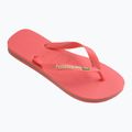 Havaianas Brasil Logo tropical coral flip flops