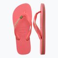 Havaianas Brasil Logo tropical coral flip flops 5
