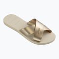 Women's flip-flops Havaianas Aqua Metallic beige