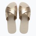 Women's flip-flops Havaianas Aqua Metallic beige 3