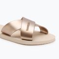 Women's flip-flops Havaianas Aqua Metallic beige 7