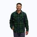 Men's Black Diamond Project Heavy Flannel palm green/anthracite plaid trekking shirt