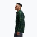 Men's Black Diamond Project Heavy Flannel palm green/anthracite plaid trekking shirt 3