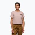 Women's Black Diamond Faded Crop pale mauve T-shirt