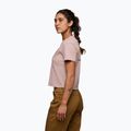 Women's Black Diamond Faded Crop pale mauve T-shirt 2