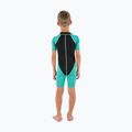 Children's swimming wetsuit SEAC Dolphin Shorty 1,5 mm black/tiffany 2