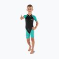 Children's swimming wetsuit SEAC Dolphin Shorty 1,5 mm black/tiffany 3