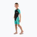 Children's swimming wetsuit SEAC Dolphin Shorty 1,5 mm black/tiffany 4