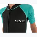 Children's swimming wetsuit SEAC Dolphin Shorty 1,5 mm black/tiffany 5