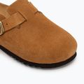 Women's Scholl Fae Suede cognac flip-flops 7