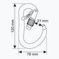Carabiner CAMP Atom Belay Lock gun metal 5