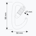 Carabiner CAMP Orbit 2Lock gun metal/orange 4