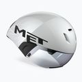 Bike helmet MET Codatronica white/silver matt glossy