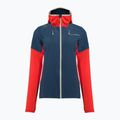 Women's La Sportiva Session Tech Hoody storm blue/cherry tomato trekking sweatshirt