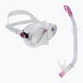 Cressi Marea Jr children's snorkel kit + top clear pink DM1000064