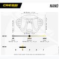 Cressi Nano diving mask black/black/silver 5