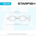 Cressi Starfish red/azure children's swim goggles 8