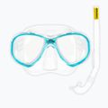 Children's snorkelling set Cressi Perla Jr + Minigringo clear/aquamarine 2