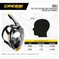 Cressi Bali Full Face snorkelling mask black/grey 6
