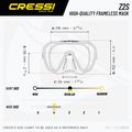 Cressi Z2 Small diving mask yellow 3
