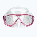 Cressi Estrella + Seal Dry clear/pink diving set 4