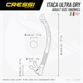 Cressi Itaca Ultra Dry clear/aquamarine snorkel 5