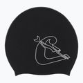 Cressi Loira Long Hair swimming cap black/white 2